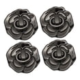 thumbnail image 2 of 4 cierres giratorios para bolsos, cierre de metal con forma de flor. Negro, 2 of 9