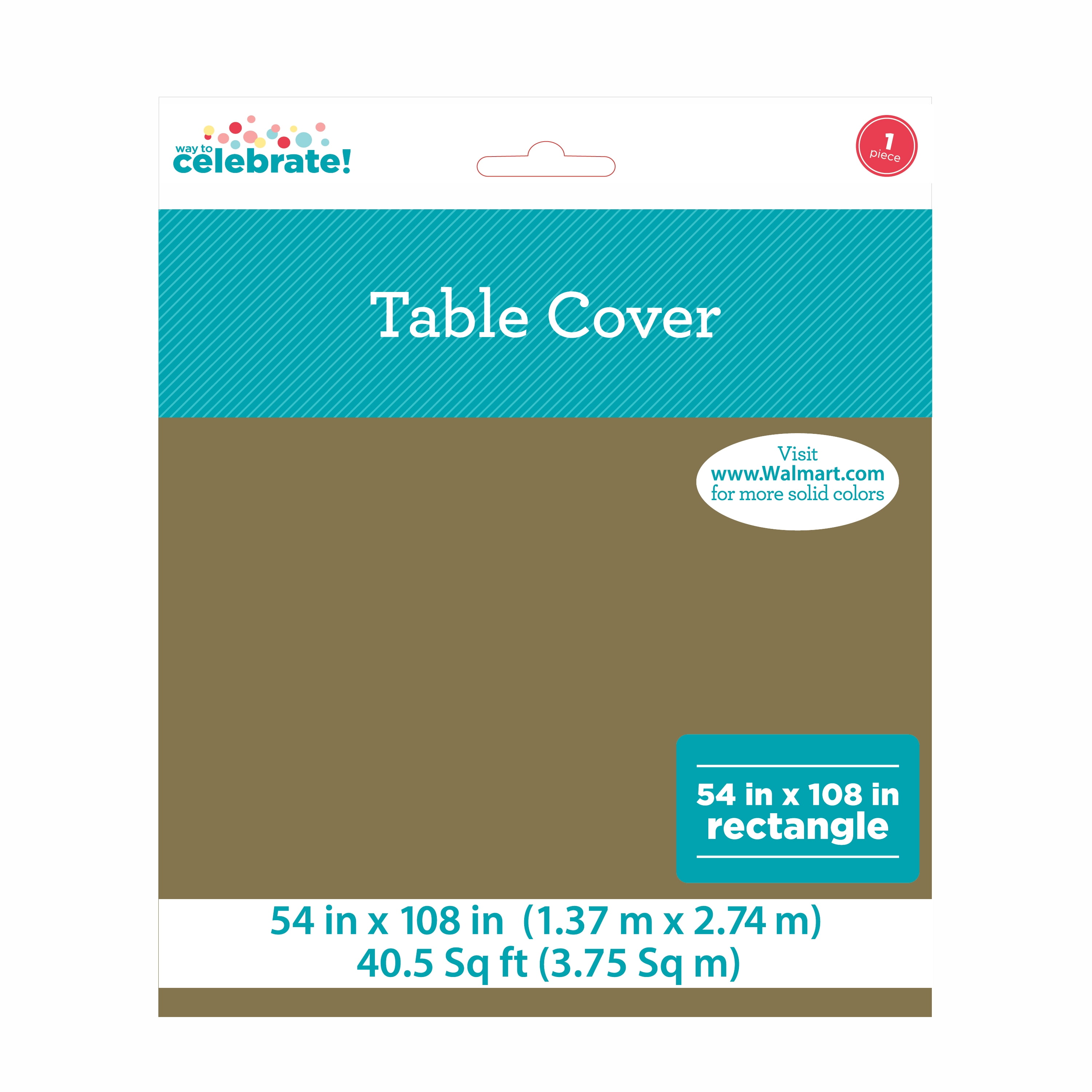(6 pack) 1CT 54 IN x 108IN Gold Rectangular Plastic Table Covers by Way To Celebrate