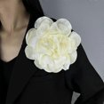 thumbnail image 3 of 14/19cm Fashion Large Flower Brooch Colorful Satin Fabric French Flower Brooch Handmade Suit Sweater Coat Decor Pins Brooches, 3 of 5