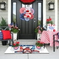 thumbnail image 4 of LHNFT 4th of July Doormats Entryway Rugs Outdoors Indoors Patriotic Stripes and Stars Non-Slip Entrance Welcome Door Mats, Memorial Day Independence Day 31.5x19.7 Inch, 4 of 6
