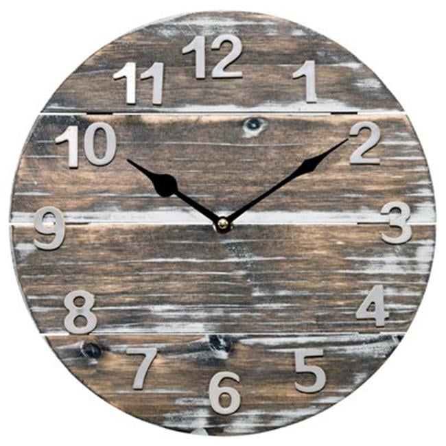 LA Crosse Technology 244286 12 in. Wood Panel Analog Wall Clock