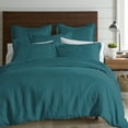thumbnail image 5 of Levtex Home - 100% Linen -Queen Duvet Cover - Washed Linen in Teal Blue - Duvet Cover Size (90 x 94in.), 5 of 6