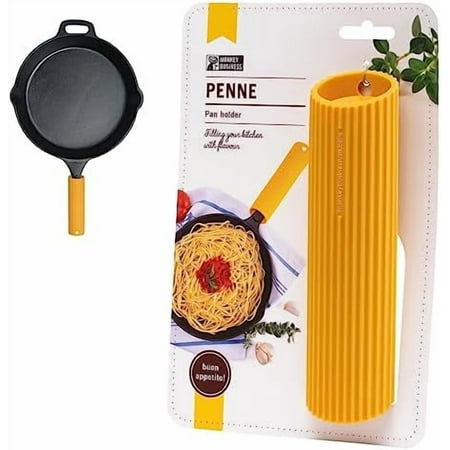 Silicone Kitchen Tool | Penne-shaped kitchen utensil for hot handles when cooking and serving | Non-Slip Penne-shaped Silicone Sleeve for cast metal griddles, and skillets.