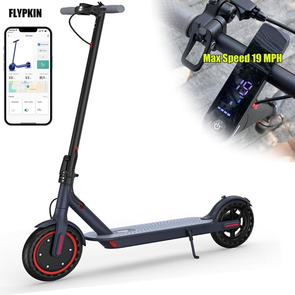 FLYPKIN FK007 350W Motor Electric Scooter,19 MPH Top Speed, 21-Mile Range, 8.5”Wear-resistant Solid Tires, Foldable & Lightweight for Commuting