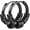 Black, variant on Miangastore 2Pcs Mens Earrings Hoop Silver Stainless Steel Minimalist Ear Decorations