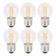 thumbnail image 3 of 6 uds G45 E27 bombilla LED bombilla de vidrio transparente lámpara de filamento Vintage luz cálida 6W 220V, 3 of 8