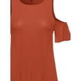 thumbnail image 3 of FashionOutfit Women's Cold Shoulder Solid Top, 3 of 3