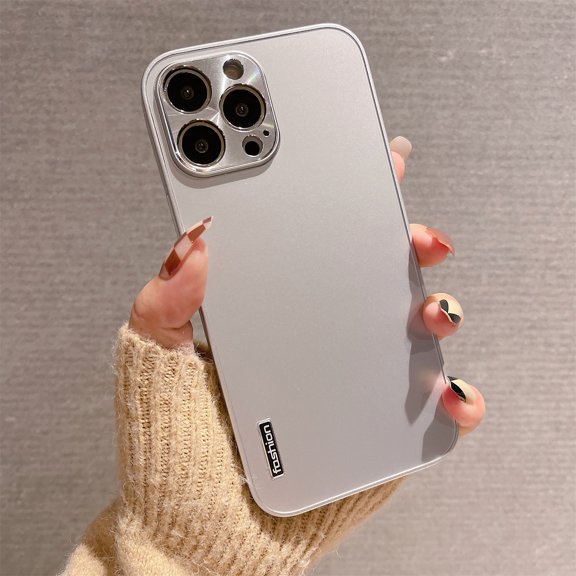 SaniMore for iPhone 14 Pro Case, Shock Absorption Bumper Rear Camera Protection Rugged PC Ultra-Slim & Lightweight Heavy Duty Full Body Protective Cover for Samsung S22 Ultra, Silver
