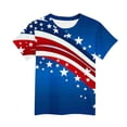 thumbnail image 5 of Avrnliq Boys Patriotic T-Shirt, 4th of July All Over Print Short Sleeve Crew Neck Red White Blue Graphic Tee for Kids 4-14 Years,Size 10-11T, 5 of 5