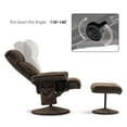 thumbnail image 5 of MCombo Swivel Recliner Chairs with Ottoman, Massage, Fabric for Living Room, 4828 (Brown), 5 of 9