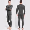 thumbnail image 4 of Men Fleece Lined Base Layer Set Long Sleeve Top Long Johns Thermal Underwear for Fall and Winter, 2pcs, 4 of 7