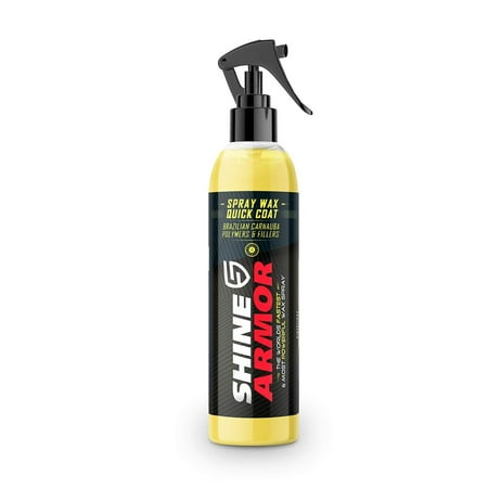 Shine Armor Car Wax Hydrophobic Spray - Spray Wax for Car with Carnauba Wax - Car Polish and Car Shine Spray - Spray Wax Car Sealant and Paint Protection - Fast Acting Car Wax