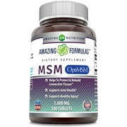 Amazing Formulas OptiMSM Supplement 1000 mg, 100 Tablets (Non-GMO,Gluten Free)