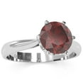 thumbnail image 2 of Crown Setting Lab-Created Ruby Engagement Ring In 14k White Gold, 2 of 6