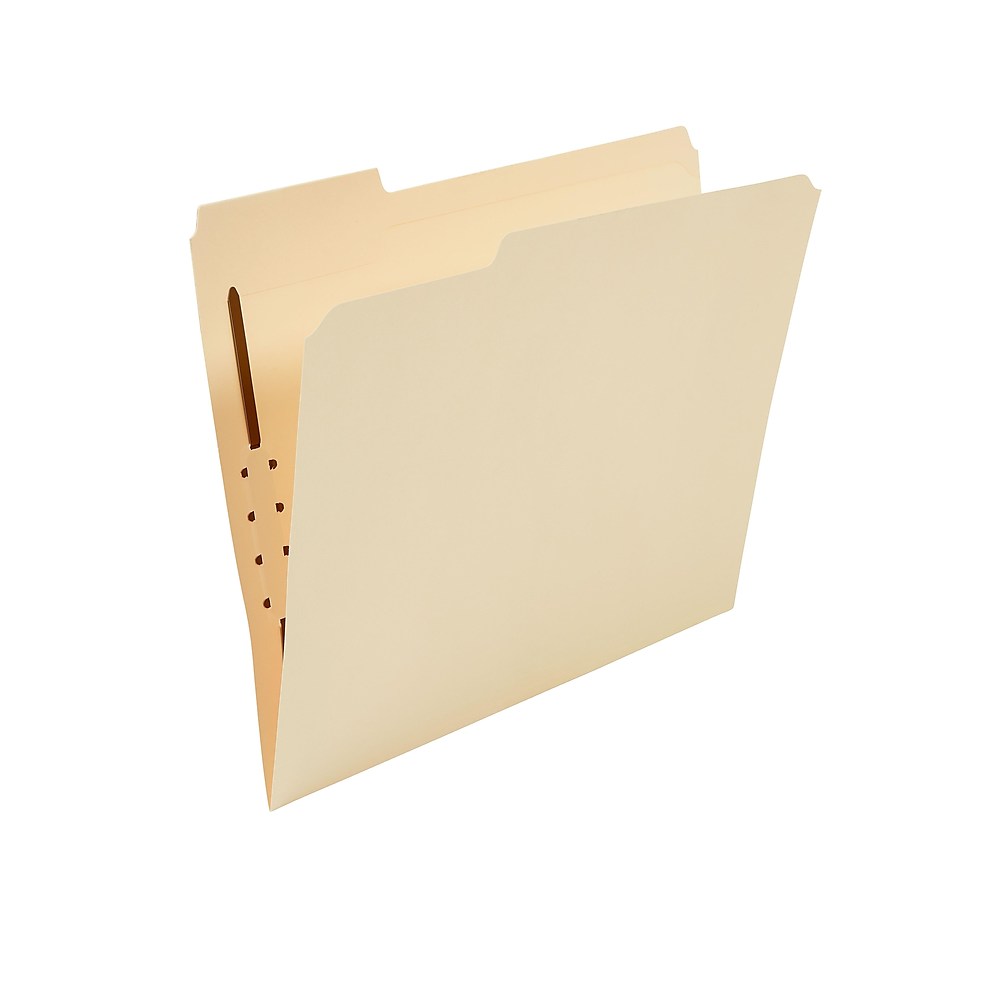 Staples Reinforced Fastener Folder Letter Size Manila 50/Box 812380