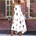 thumbnail image 4 of LNGOOR Robe d'Été Décontractée pour Femmes Sans Manches, Ourlet en Pointe, Robe Midi Fluide à Bretelles, Robe de Plage pour les Vacances, 4 of 5