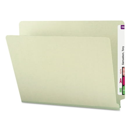 One Inch Expansion Letter - Smead Heavy Duty Folders, End Tab, One Inch Expansion, Letter, Gray Green, 25/Box -SMD26200