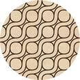 thumbnail image 1 of Ahgly Company Indoor Round Patterned Light Brown Area Rugs, 7' Round, 1 of 6