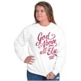 thumbnail image 5 of God Above All Else Religious Women Crewneck Sweatshirt Brisco Brands S, 5 of 6