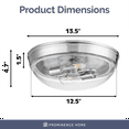 thumbnail image 5 of Prominence Home Madelyn 13" Brushed Nickel Flush Mount Light with Round Clear Glass Shade, 5 of 6