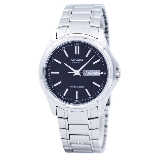 Casio Reloj Enticer de Cuarzo Analógico con Esfera Negra MTP-1239D-1ADF MTP-1239D-1A para Hombre