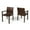 Dark Brown, variant on Christopher Knight Home Teague Outdoor Acacia Wood Dining Chairs Set of 2, Teak Finish