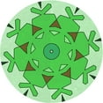 thumbnail image 1 of Ahgly Company Indoor Round Patterned Stoplight Go Green Area Rugs, 6' Round, 1 of 6