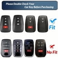 thumbnail image 2 of Key Fob Cover Compatible with Toyota Prius Camry Corolla CHR RAV4 Land Cruiser Highlander Avalon GT86 2017-2026 4 Button Keychain Case Holder Protector,White, 2 of 9