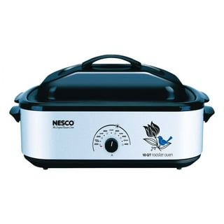 NESCO 18-Qt. 1,450-Watt Roaster with Porcelain Cookwell, White, MWR18-14 -  AliExpress