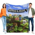 thumbnail image 1 of Minecraft - Minecraft anti-pilling, suave, ligera, esponjosa y acogedora de lujo para hogar y cocina – Perfecta para niños y adultos,120X180cm, 1 of 6