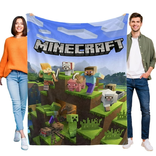 Minecraft - Minecraft anti-pilling, suave, ligera, esponjosa y acogedora de lujo para hogar y cocina – Perfecta para niños y adultos,120X180cm