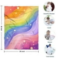 thumbnail image 4 of Rainbow Tie Dye Wave Pattern Blanket,Comfortable Soft Flannel Throw Blanket,All Season,Warm Lightweight Blankets for Sofa Bed Couch Living Room Chair,30"x40", 4 of 4