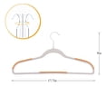 thumbnail image 3 of VECELO 50 Pack Heavy Duty Plastic Hangers, 360º Swivel Hook Coat Hangers, Non-Slip, Space-Saving, Orange, 3 of 8