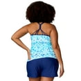 thumbnail image 3 of Free Country Women's Plus Size Macrame Back Tankini Top Aquatopia Mirage 1X, 3 of 4