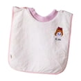 thumbnail image 3 of Babero para niños, suave y delicado, cuello ajustable, impermeable, para la saliva. Rosa, 3 of 9