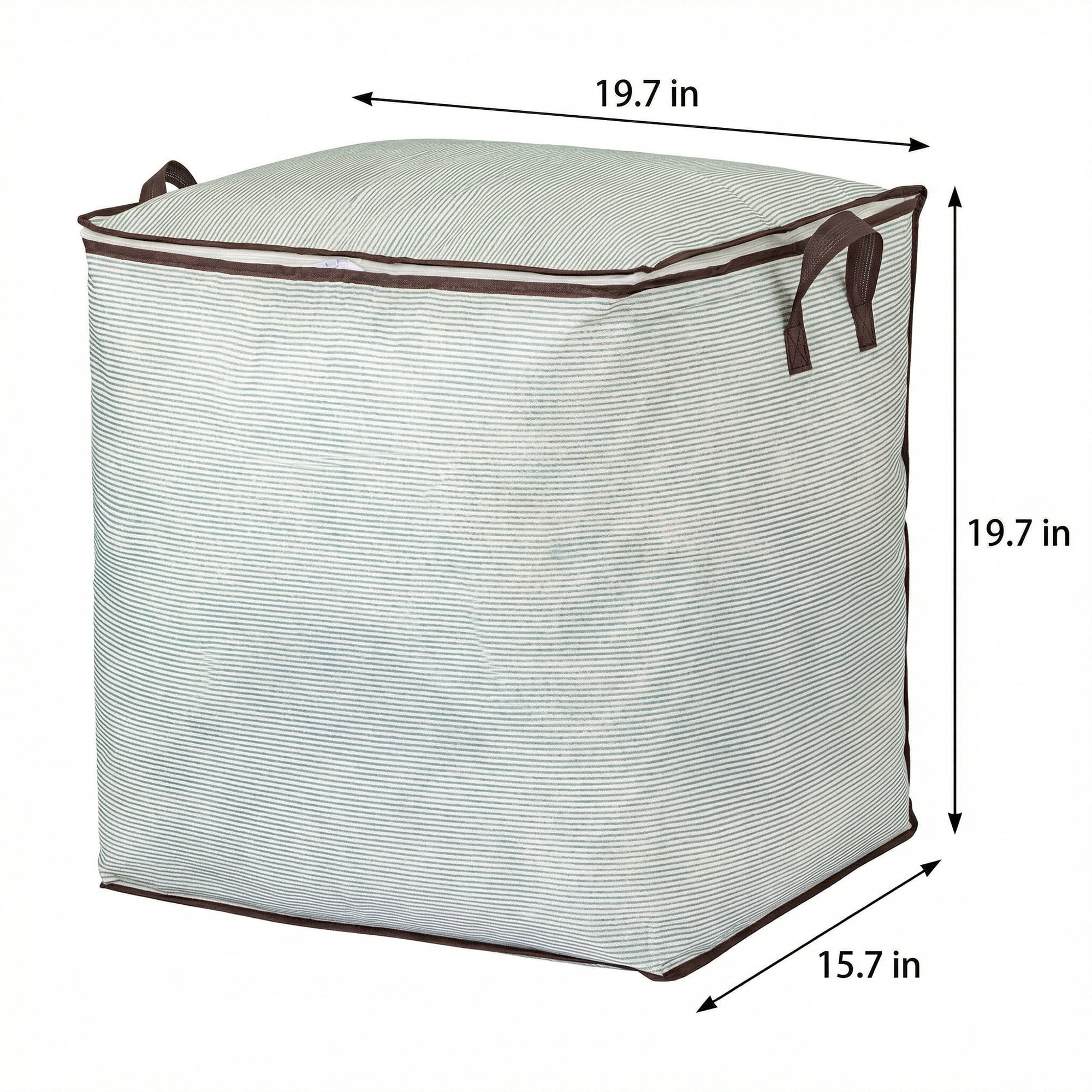 Unique Bargains Clothes Storage Bag for Organizing with Handle Green 19.7" x 15.7" x 19.7"