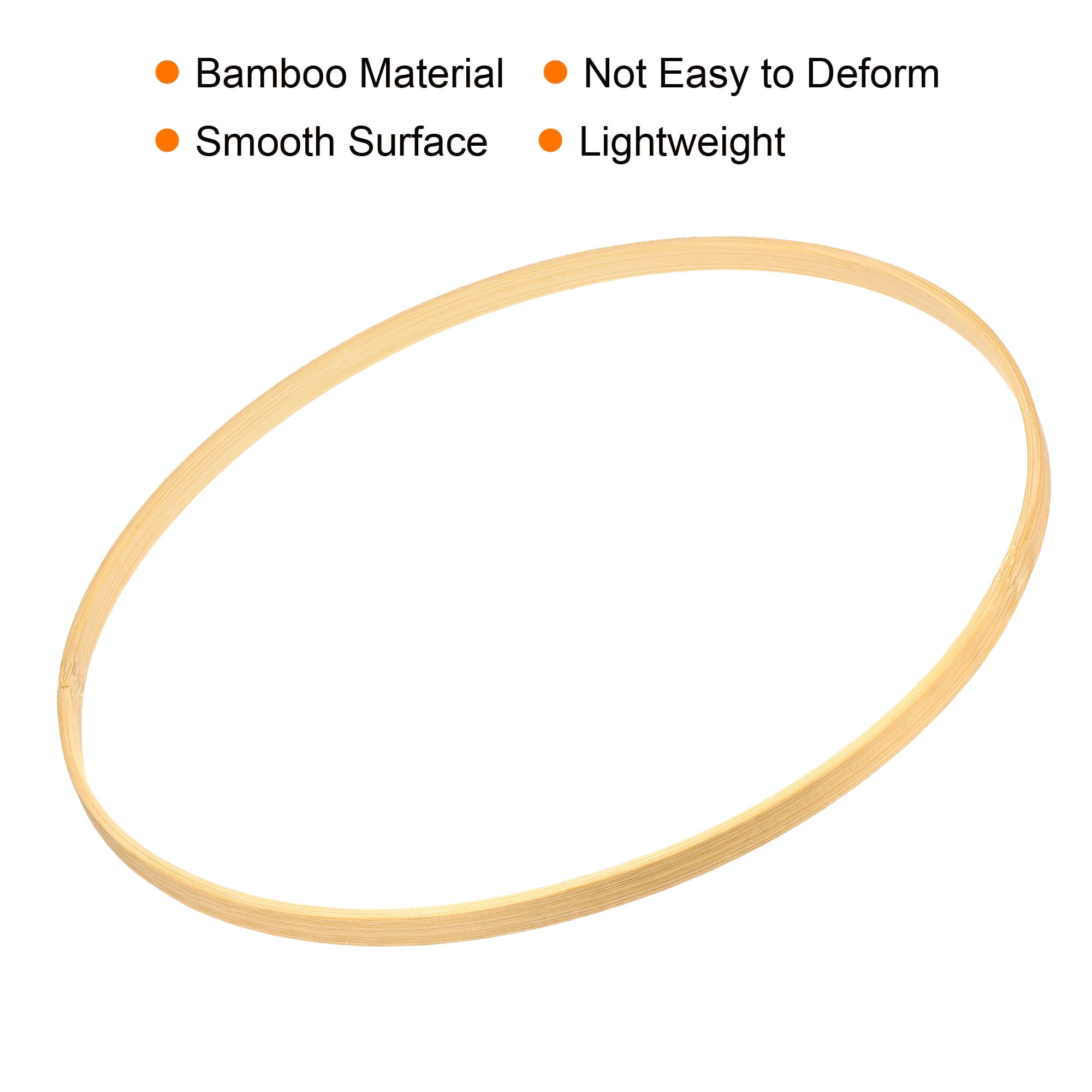Uxcell 10 Inch 12 Inch Wooden Bamboo Floral Hoop Rings 8Pcs in 1 Set