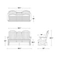 thumbnail image 4 of Wildridge Heritage 5' Glider with Console Glider, Weathered Wood - Outdoor Weather Resistant Recycled Plastic Furniture for Patio, 4 of 4