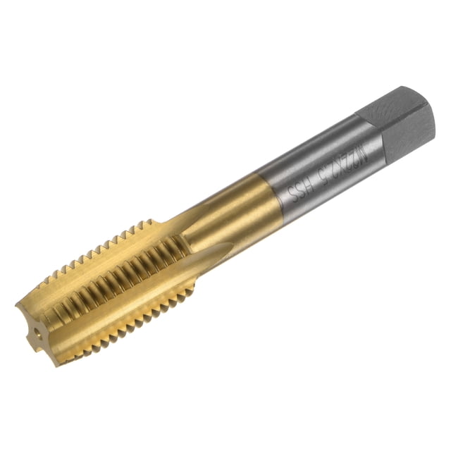 Unique Bargains M22 x 2.5 Titanium Coated M35 High Speed Steel Straight Flute Metric Thread Screw Tap