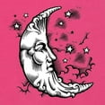 thumbnail image 6 of Wild Bobby Crescent Moon Astrology Puff Print Fashion Ladies Racerback Tank Top, Raspberry, X-Large, 6 of 6