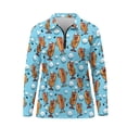 thumbnail image 3 of Garronmavis Hot Dog Golf Ball Golf Tennis Shirt Women Long Sleeve Size M Zip Up Collar Shirts Casual Work Pickleball Shirts, 3 of 7