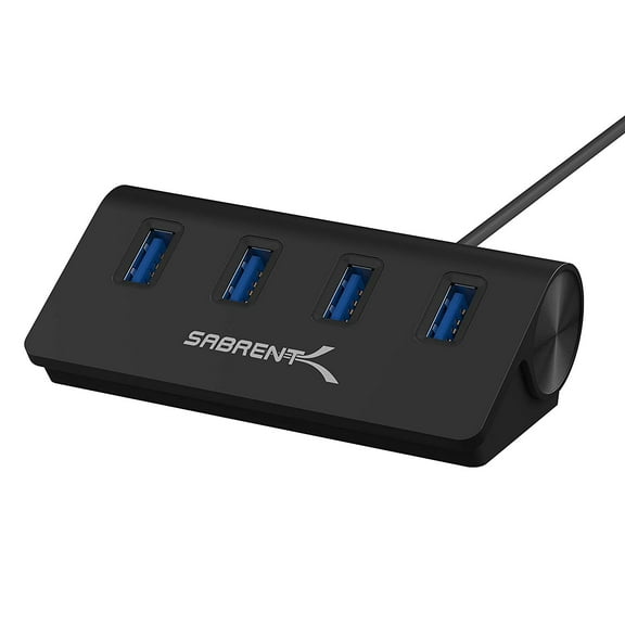 Sabrent 4 Port Aluminum Usb 3.0 Hub - Usb - External - 4 Usb Port[s] - 4 Usb 3.0 Port[s] - Pc, Mac, Linux (hb-mc3b)