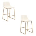 thumbnail image 1 of Heavenly Collection Counter PU Stool with Gold Legs SET OF 2, 1 of 6