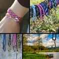 thumbnail image 2 of Men's Adjustable Nautical Anchor and Fish Hook Wrap Cuff Bracelets - Available in a Variety of Finishes and Colors - Made of Nylon Rope, 2 of 5