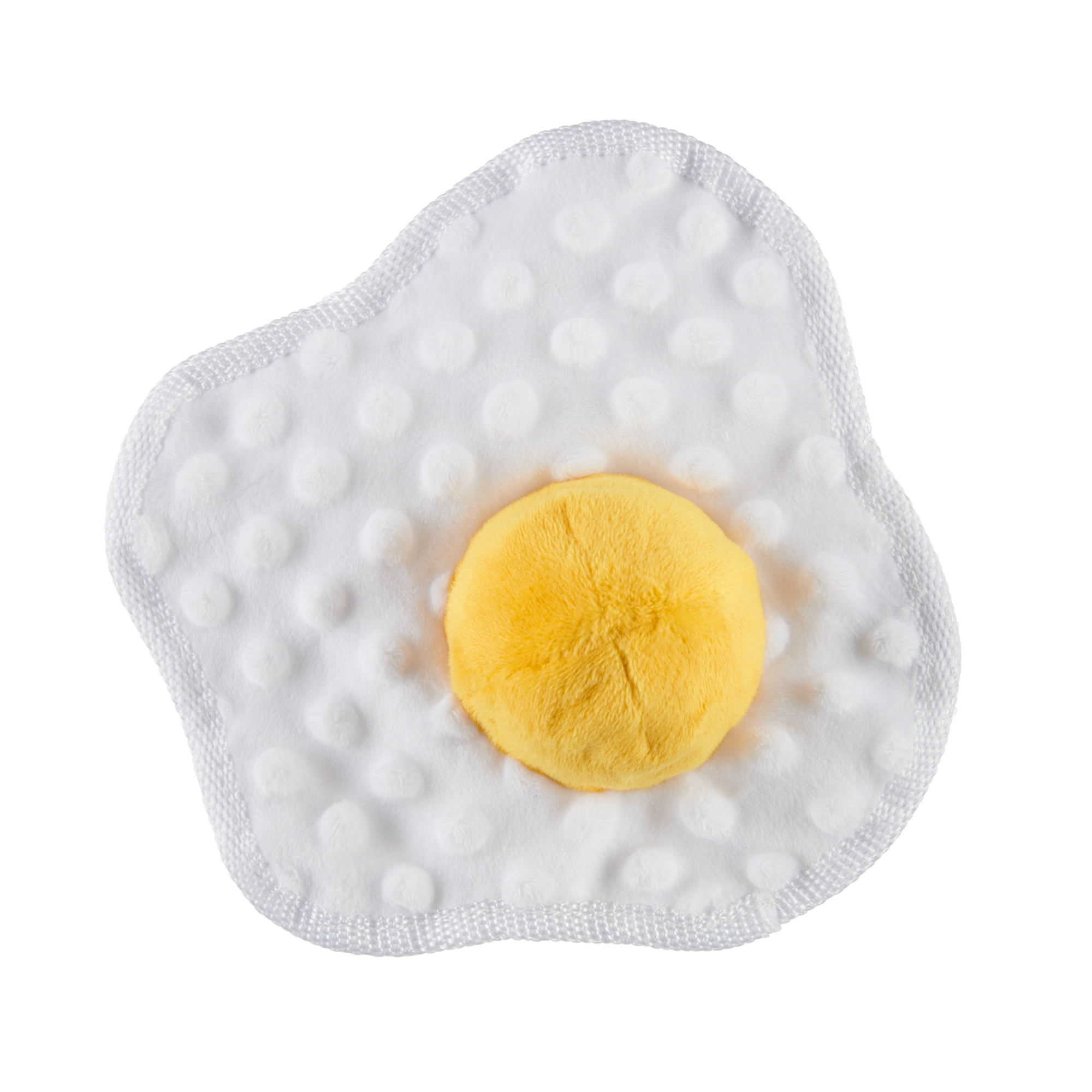 BARK Box Puppy Side Up Egg Crinkle Plush Toy with Hidden Squeaky Ball