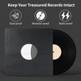 thumbnail image 3 of 10 fundas protectoras para discos de vinilo, fundas antipolvo de papel Kraft negro para discos de vinilo de 10 pulgadas, cubiertas protectoras antiestáticas para discos LP, chaquetas interiores dobles, 3 of 6