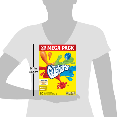 Fruit Snacks Gushers Mega Pack Variety Pack 20 Pouches 0.9 oz Each