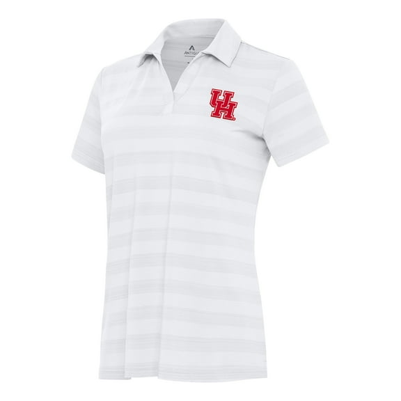 Women's Antigua White Houston Cougars Tunnel Polo