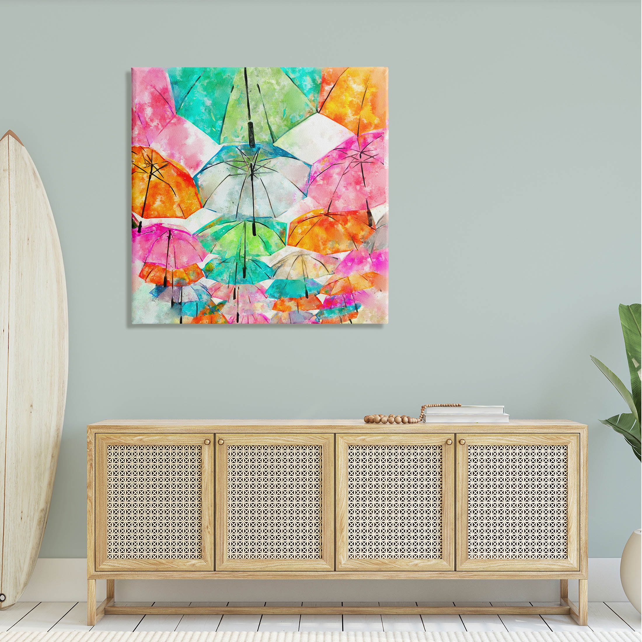 Stupell Industries Modern Bold Varied Umbrellas Graphic Art Gallery Wrapped Canvas Print Wall Art, Design by Ziwei Li