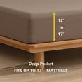 thumbnail image 2 of BESTOUCH Sheet Set 100% Washed Cotton Linen Feel Super Soft Comfortable Chic Lightweight 4 Pcs Home Bedding Set Pine Bark Brown Queen, 2 of 5